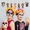 Dia De Los Muertos Decorations-30Pcs Day of the Dead Wood Ornaments Sugar Skull Hanging Wooden Sign